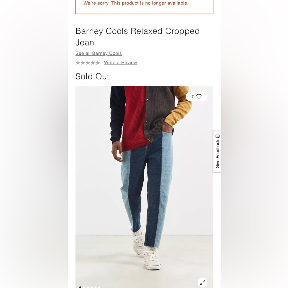 Barney Cools Two-Tone Relaxed Cropoed‎ Jeans- worn about 2times.